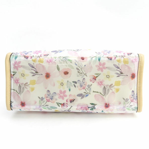 Samantha Thavasa / サマンサタバサ ◆2wayハンドバッグ/ショルダー/ナイロン/花柄/ピンク×ベージュ 【バッグ/バック/BAG/鞄/カバン】 レディースファッション【中古】