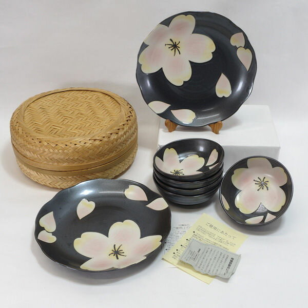乐天商城 - 美濃焼 ◆【和食器】美濃焼/花ごころ 料理揃(大皿2・浅鉢5) 454641005455 ギフト 美濃焼 大皿 浅鉢 ギフト【未使用】 【代引不可】【同梱不可】