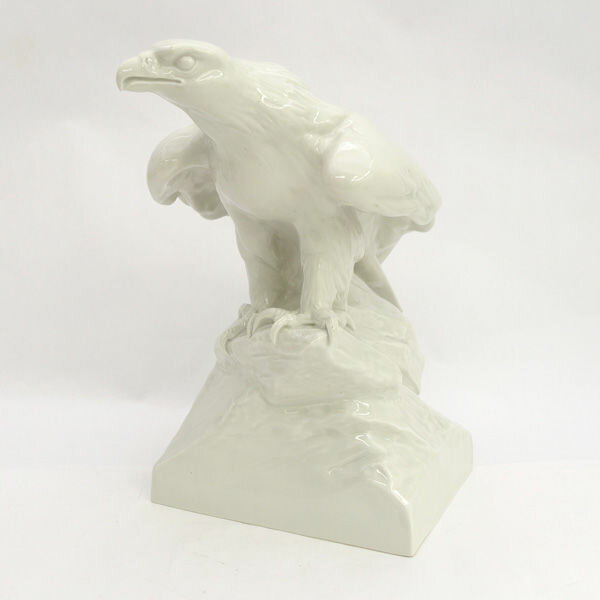 Rakuten - Meissen / マイセン ◆白磁 フィギュリン ワシ イーグル 鷲 白磁人形 高さ26cm 磁器 インテリア 骨董品 ブランド【中古】