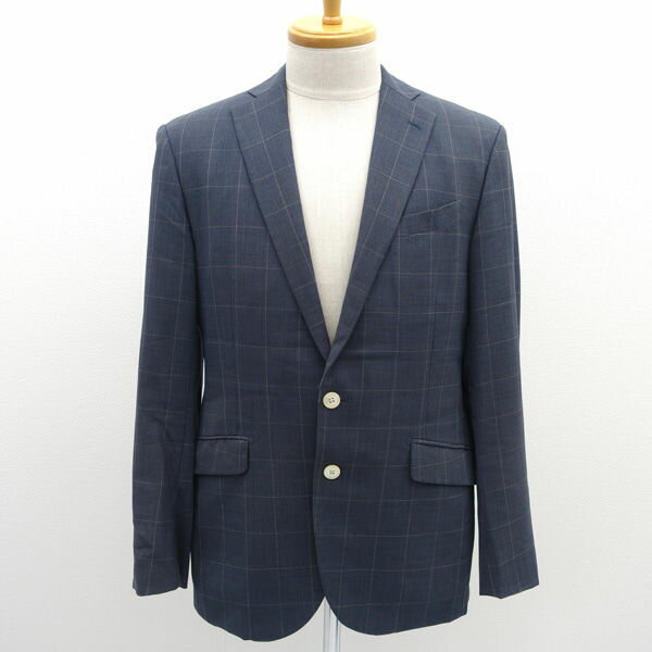 Rakuten - KUROKI BESPOKE ROOM ◆テーラードジャケット/2B/チャック柄/グレー/サイズ不明 【メンズ/MEN/男性/ボーイズ/紳士】 メンズファッション【中古】