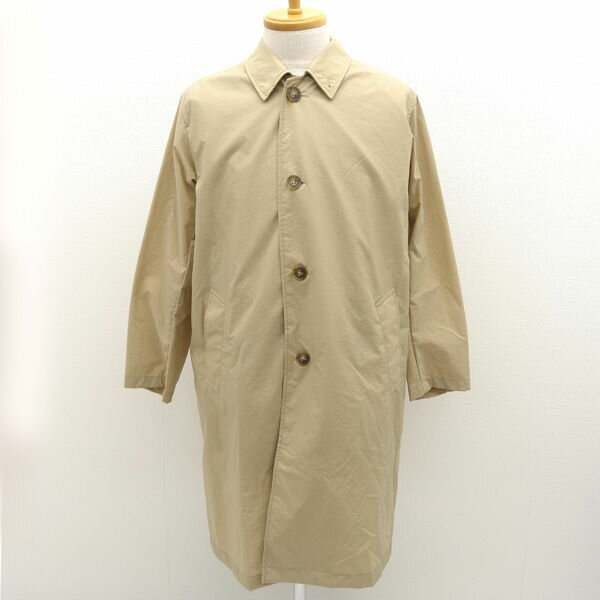 EDIFICE / エディフィス ◆ステンカラーコート/スプリングコート/ナイロン/ベージュ/サイズM 21-020-300-1050 【メンズ/MEN/男性/ボーイズ/紳士】 メンズファッション【中古】