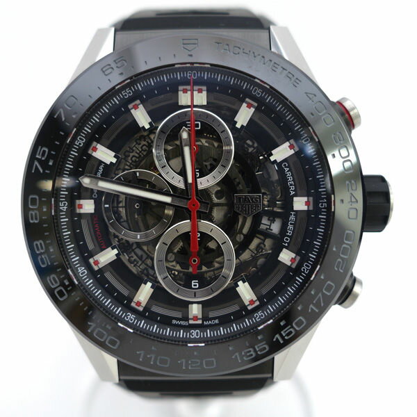 TAG HEUER / タグホイヤー ◆カレラ キャリバーホイヤー01 クロノグラフ デイト 腕時計 裏スケ シースルーバック CAR2A1Z-0 【メンズ/MEN/男性/ボーイズ/紳士】【腕時計/Watch】【クロノグラフ】【自動巻】 ブランド