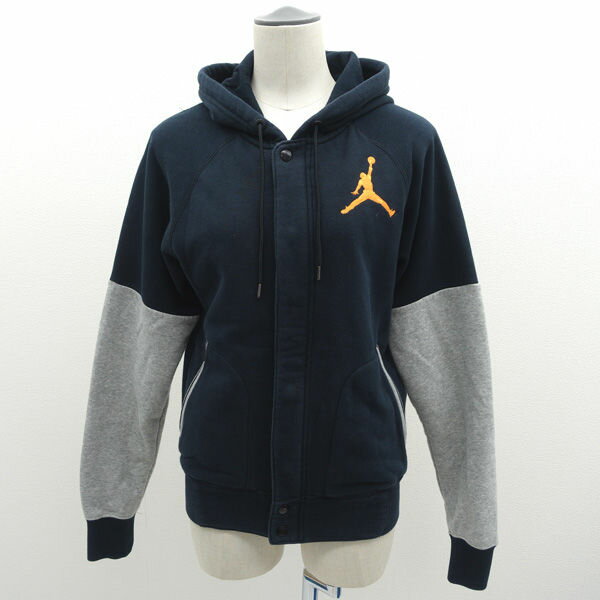 樂天商城 - JORDAN / ジョーダン ◆ヴァーシティフーディ/スウェット/パーカー/ネイビー×グレー/S 696204-064 【レディース/ガールズ/LADY/女性/婦人】 レディースファッション【中古】