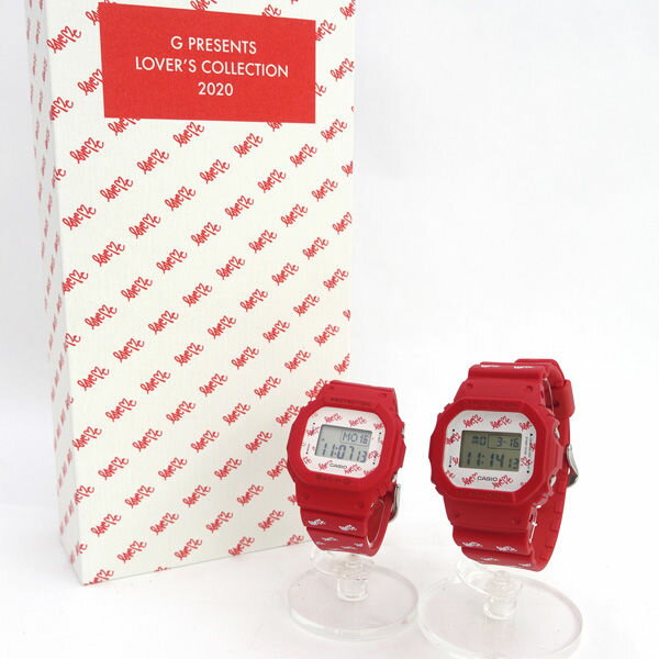 CASIO / カシオ ◆G-SHOCK BABY-G ラバーズコレクション2020 限定 ペアウォッチ DW-5600LH BGD-560LH LOV-20B-4JR 【クォーツ】 ブランド【中古】