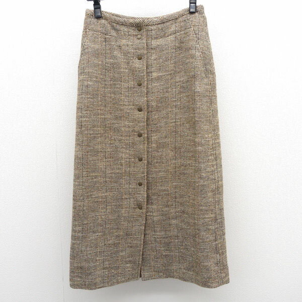 Rakuten - BEAUTY&YOUTH(UNITED ARROWS) / ビューティーアンドユース ◆BY ツイードフロントボタンタイトスカート/チェック柄/ベージュ/サイズM 1624-144-3413 【レディース/ガールズ/LADY/女性/婦人】【中古】