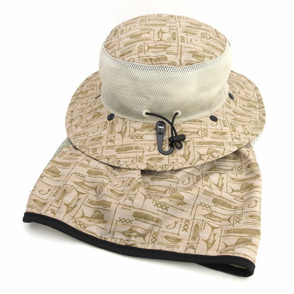 Hat - QUICK SILVER / クイックシルバー ◆サファリハット/M&W UV WATER SUP HAT/総柄/ベージュ/F QSA221757 【メンズ/MEN/男性/ボーイズ/紳士】【帽子/ぼうし/ハット/キャップ/帽】 メンズファッション【未使用】