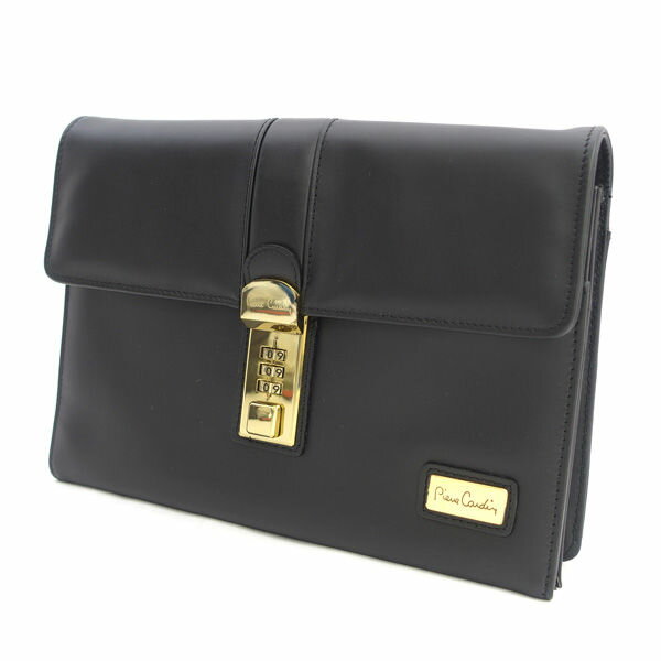 Pierre Cardin - PIERRE CARDIN ◆セカンドバッグ/ダイヤル式/レザー/ブラック 【バッグ/バック/BAG/鞄/カバン】 メンズファッション【中古】