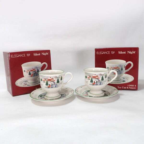 樂天商城 - ELEGANCE TOP ◆【洋食器】エレガンストップ/サイレントナイト ペアマグカップ&ソーサー(2P) 3900-4 ギフト【未使用】