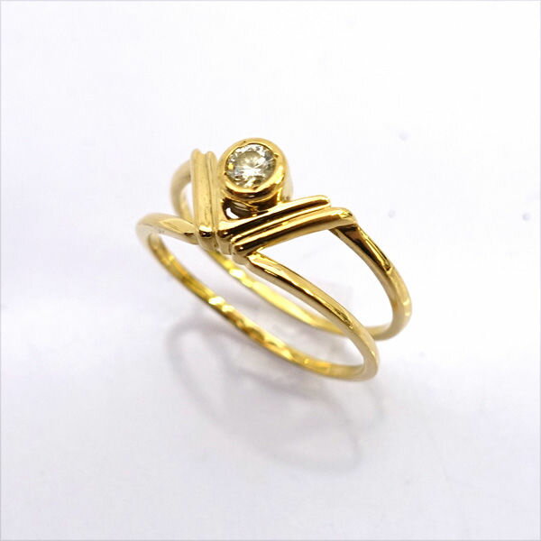 Rakuten - ◆K18 リング 1P ダイヤ 0.12ct 約13号 2.6 【リング/指輪/アクセサリー】 ブランド【中古】