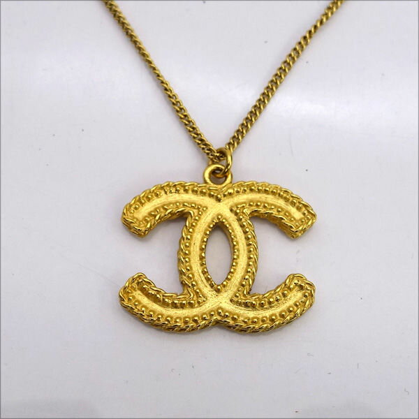 Cubic Zirconia - CHANEL / シャネル ◆ココマーク ネックレス ゴールド 15C GP ペンダントネックレス 【ネックレス/ペンダント/トップ/アクセサリー】 ブランド【中古】
