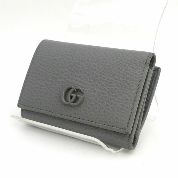 B, F, H, J, P, W - GUCCI / グッチ ◆GGマーモント 三つ折り財布 コンパクトウォレット グレー 644407 【財布/サイフ/ウォレット/wallet/コイン】 ブランド【中古】