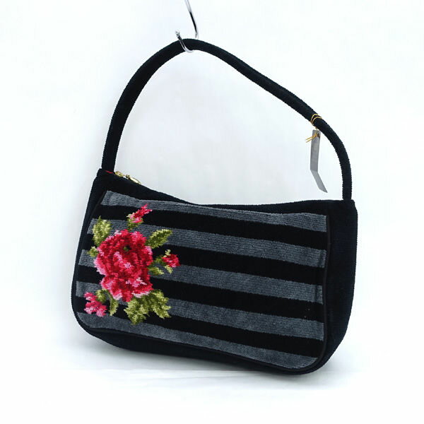 乐天商城 - FEILER / フェイラー ■ハンドバッグ　ポーチ　コットン　ブラック　タグ付き 【バッグ/バック/BAG/鞄/カバン】 ブランド【中古】