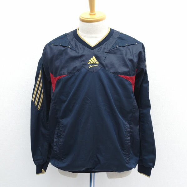 adidas / アディダス ◆ピステ/ウインドブレイカー/ロゴ/ネイビー/サイズM JD2027 【メンズ/MEN/男性/ボーイズ/紳士】 メンズファッション【中古】