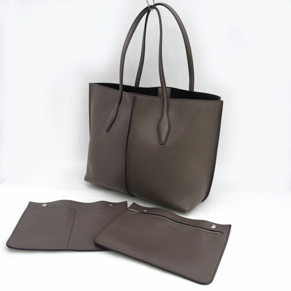 Tod's - TODS / トッズ ◆トートバッグ/レザー/ブラウン/ネームタグ/ポーチ付き 【バッグ/バック/BAG/鞄/カバン】 レディースファッション【中古】 【代引不可】【同梱不可】