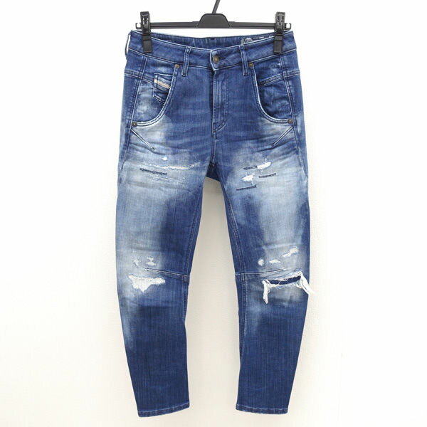 Rakuten - DIESEL / ディーゼル ◆デニムパンツ/FAYZA-T/ダメージ/ストレッチ/インディゴ/W23 S6600 【レディース/ガールズ/LADY/女性/婦人】 レディースファッション【中古】