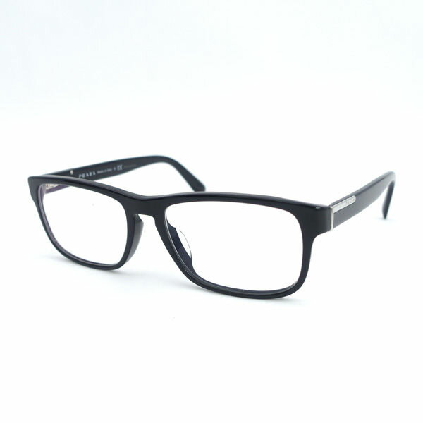 PRADA - PRADA / プラダ ◆サングラス アイウェア サイドロゴ ブラック 1AB-1O1 【サングラス/メガネ/眼鏡】 ブランド【中古】
