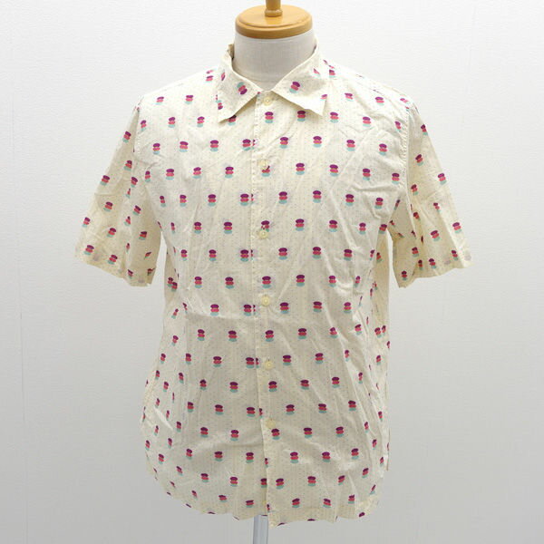 Rakuten - Paul Smith JEANS / ポール・スミス ◆半袖シャツ/総柄/ベージュ/サイズL 【メンズ/MEN/男性/ボーイズ/紳士】 メンズファッション【中古】