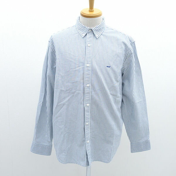 Rakuten - Levis / リーバイス ◆長袖シャツ/ボタンダウン/ストライプ/ブルー/サイズL A7210-0023 【メンズ/MEN/男性/ボーイズ/紳士】 メンズファッション【中古】