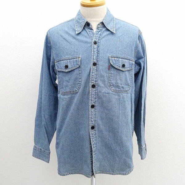 Rakuten - Levis / リーバイス ◆デニムシャツ/長袖/ウエスタン/インディゴ/サイズM PCL04-332211 【メンズ/MEN/男性/ボーイズ/紳士】 メンズファッション【中古】