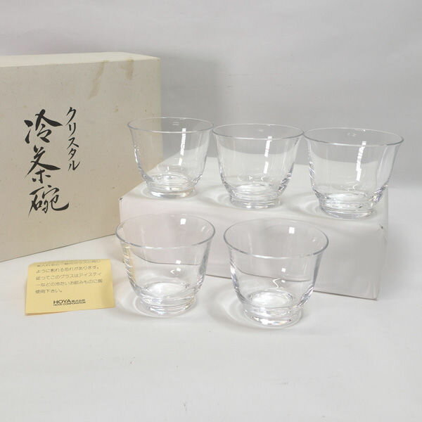 Rakuten - HOYA ◆【グラス】HOYA/クリスタル冷茶器揃(5個組) NTS620 茶道具 雑貨 ギフト ギフト【未使用】