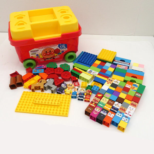 Rakuten - BANDAI / バンダイ ■BlockLabo　ファーストシリーズ　はじめてのブロックワゴン　アンパンマン 子供用品【中古】 【代引不可】【同梱不可】
