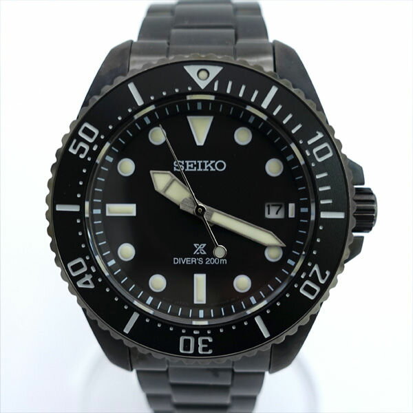 Rakuten - SEIKO / セイコー ◆プロスペックス ダイバースキューバ ソーラー メンズ腕時計 ブラック SBDJ065 V157-00A0 【メンズ/MEN/男性/ボーイズ/紳士】【腕時計/うでとけい/ウォッチ/Watch】【ソーラー】ブランド【中古】