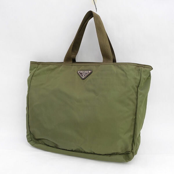 PRADA - PRADA / プラダ ■ハンドバッグ　ナイロン　オリーブ B7789F 【バッグ/バック/BAG/鞄/カバン】 ブランド【中古】