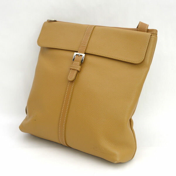 Rakuten - LONGCHAMP / ロンシャン ◆ショルダーバッグ/レザー/本革/ベージュ 【バッグ/バック/BAG/鞄/カバン】 レディースファッション【中古】