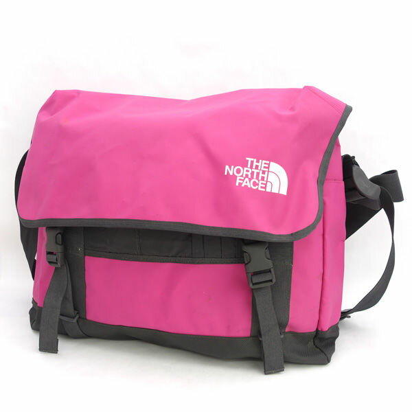 THE NORTH FACE / ノースフェイス ◆メッセンジャーバッグ/ショルダーバッグ/ナイロン/ピンク×グレー 【バッグ/バック/BAG/鞄/カバン】 メンズファッション【中古】 【代引不可】【同梱不可】