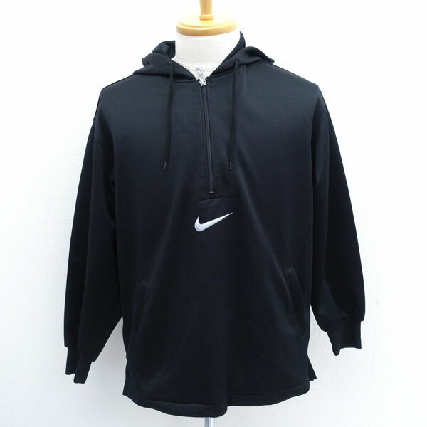 乐天商城 - NIKE / ナイキ ◆パーカー/ハーフジップ/ロゴ/ブラック/サイズM 56323 【メンズ/MEN/男性/ボーイズ/紳士】 メンズファッション【中古】