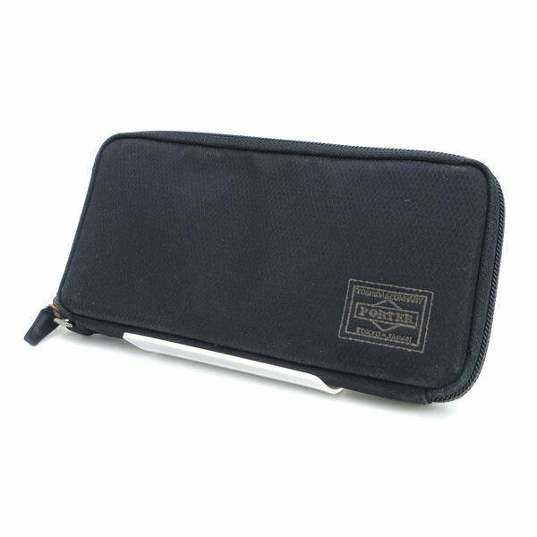 Rakuten - PORTER / ポーター ◆ラウンドファスナー長財布/ナイロン/ブラック 【財布/サイフ/ウォレット/wallet/コイン】 メンズファッション【中古】