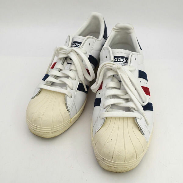 Rakuten - adidas / アディダス ◆オリジナルス/SUPER STAR 80S/ホワイト/26cm AQ4654 【メンズ/MEN/男性/ボーイズ/紳士】【靴/クツ/シューズ/SHOES】 メンズファッション【中古】