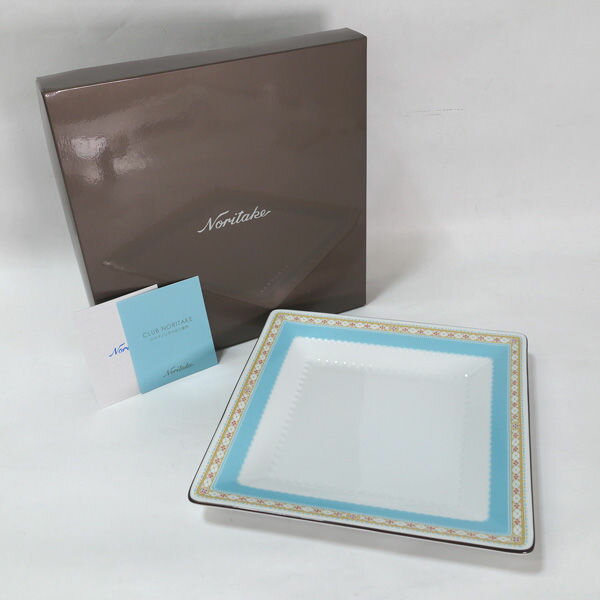 Rakuten - Noritake / ノリタケ ◆ノリタケ/ハミングブルー スクエアプレート23cm T94542 すまい　雑貨　ギフト ギフト【未使用】