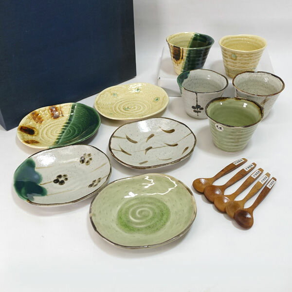 Rakuten - 草庵 ◆草庵/絵変り古窯くつろぎカップ揃（5客） 1663-2905 カップ　和食器 ギフト【未使用】