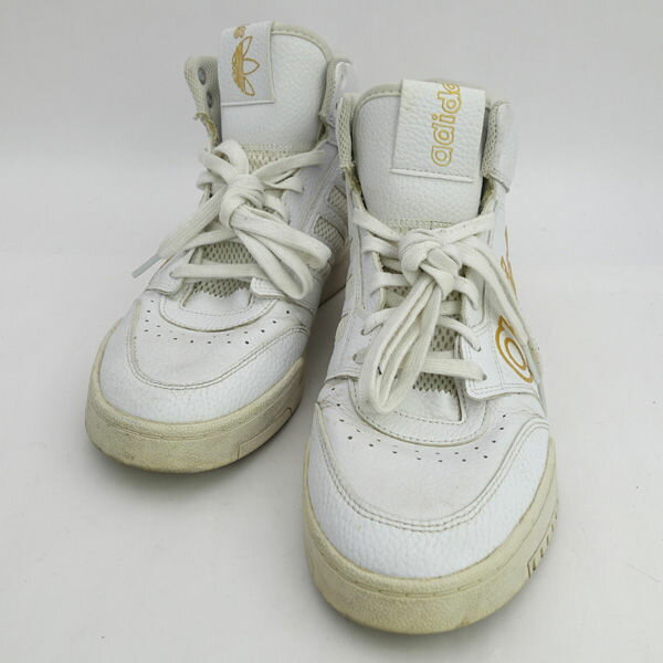 Rakuten - adidas / アディダス ◆ドロップステップ/ホワイト×ゴールド/26.5cm FV4874 【メンズ/MEN/男性/ボーイズ/紳士】【靴/クツ/シューズ/SHOES】 メンズファッション【中古】