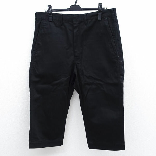 樂天商城 - Dickies×Coal Black ◆ワークパンツ/7分丈ブラック×総柄/ブラック/サイズL 【メンズ/MEN/男性/ボーイズ/紳士】 メンズファッション【中古】