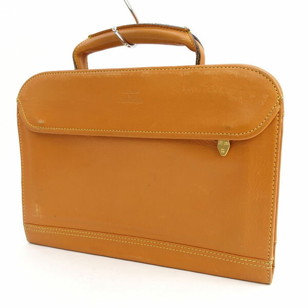 castelbajac / カステルバジャック ◆ハンドバッグ/クラッチバッグ/レザー/キャメル 【バッグ/バック/BAG/鞄/カバン】 メンズファッション【中古】