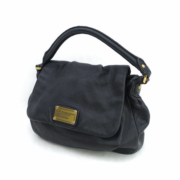 乐天商城 - MARC JACOBS / マークジェイコブス ■セミショルダー　ハンドバッグ　レザー　ブラック 【バッグ/バック/BAG/鞄/カバン】 ブランド【中古】
