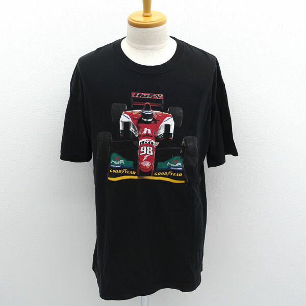 乐天商城 - HUF × GOODYEAR ◆半袖Tシャツ/F1/プリント/ブラック/サイズL 【メンズ/MEN/男性/ボーイズ/紳士】 メンズファッション【中古】