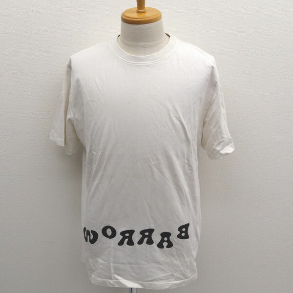 樂天商城 - BARROW ◆Tシャツ/プリント/ホワイト/サイズ不明 【メンズ/MEN/男性/ボーイズ/紳士】 メンズファッション【中古】