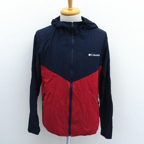 乐天商城 - Columbia / コロンビア ◆スクエア ハイク/ナイロンジャケット/ネイビー×レッド/サイズL PM3792 【メンズ/MEN/男性/ボーイズ/紳士】 メンズファッション【中古】