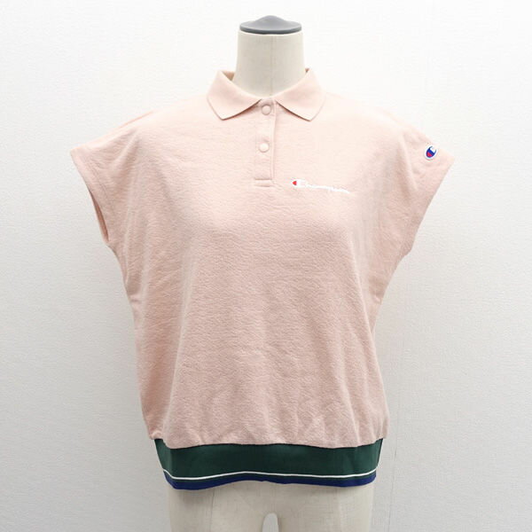 Champion / チャンピオン ◆ポロシャツ/フレンチスリーブ/ピンク/サイズM/タグ付き CW-T317 【レディース/ガールズ/LADY/女性/婦人】 レディースファッション【中古】
