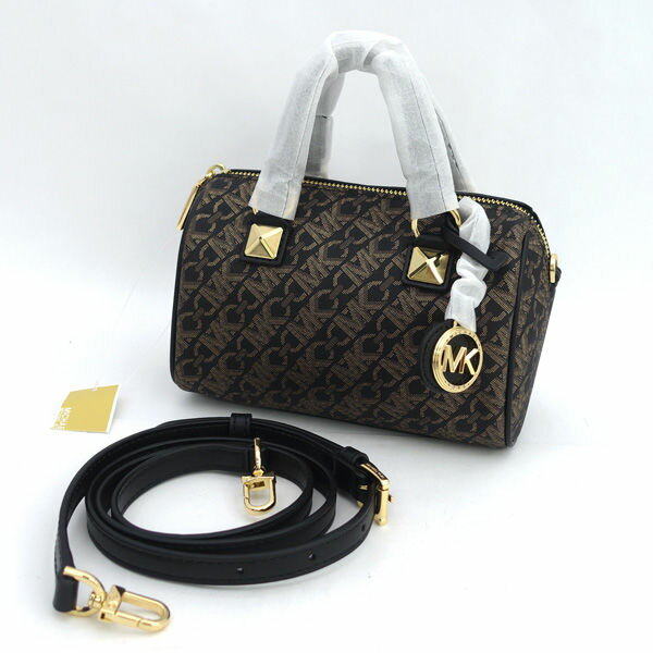 MICHAEL KORS / マイケルコース ◆スモールエンパイア/2WAY/ミニバッグ/総柄/ブラック/タグ付き 32F4GGYC1B 【バッグ/バック/BAG/鞄/カバン】 レディースファッション【中古】