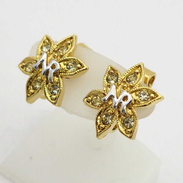 樂天商城 - NINA RICCI / ニナ リッチ ◆イヤリング/ライトストーン/メッキ/ゴールドカラー 【イヤリング/ピアス/アクセサリー】 レディースファッション【中古】 【メール便可】