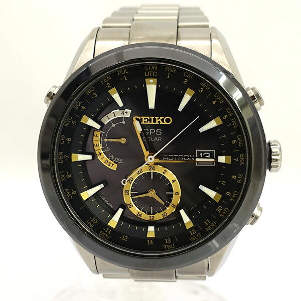 SEIKO / セイコー ◆ASTRON アストロン ソーラー GPS セラミック チタン 腕時計 SBXA005 7X52-0AA0 【メンズ/MEN/男性/ボーイズ/紳士】【腕時計/うでとけい/ウォッチ/Watch】 【ソーラー】 ブランド【中古】