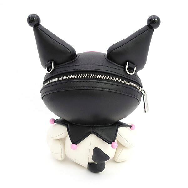 kate spade × サンリオ ◆クロミ/クロスボディバッグ/斜め掛け/レザー/ブラック×ホ...