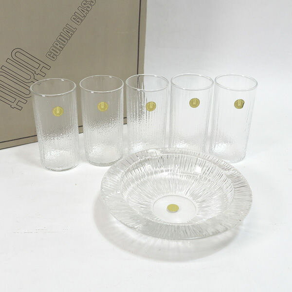 HOYA ◆HOYA/灰皿付きタンブラーセット（5P） MPS8600 タンブラー　灰皿　HOYA ギフト【未使用】