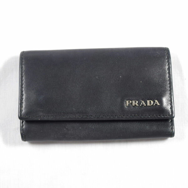 【スーパーSALE】PRADA / プラダ ■六連 キーケース レザー ブラック 【KEY/キー/鍵】 ブランド【中古】