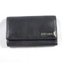 【価格見直し】【2024/04/09】PRADA / プラダ ■六連 キーケース レザー ブラック 【KEY/キー/鍵】 ブランド【中古】