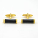 DUNHILL / ダンヒル ◆カフス カフリンクス ブラック ゴールド スーツアクセ ブランド【中古】